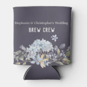 Brouwbemanning Dusty Blue Floral Wedding Blikjeskoeler (Voorkant)