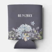 Brouwbemanning Dusty Blue Floral Wedding Blikjeskoeler (Achterkant)