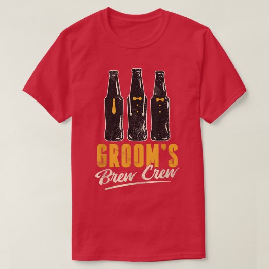 BrouwCrew Bruidegom Funny Bruidsjonkers Bachelorfe T-shirt (Design voorkant)