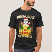 Brouwe dolf de rendierrendierbier kerstdri t-shirt (Voorkant)