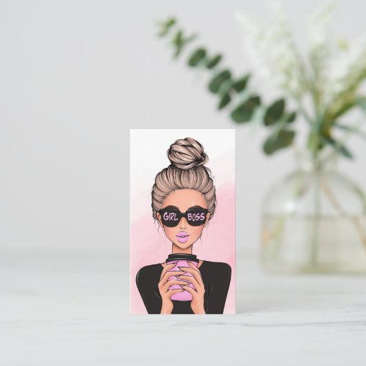 Brouwe Lady QR Code Visitekaartje (Staand voorkant)