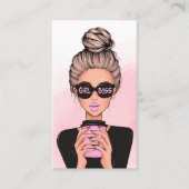 Brouwe Lady QR Code Visitekaartje (Voorkant)