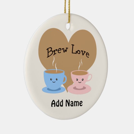 Brouwe liefde! Coffee Mugs Keramisch Ornament (Rechts)