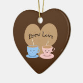 Brouwe liefde! Coffee Mugs Keramisch Ornament (Links)
