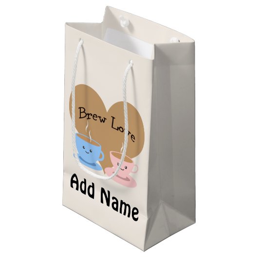 Brouwe liefde! Coffee Mugs Klein Cadeauzakje (Voorkant Gekanteld)