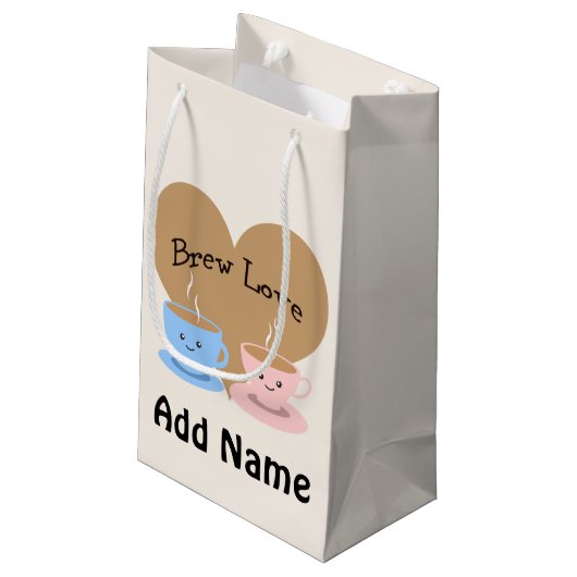 Brouwe liefde! Coffee Mugs Klein Cadeauzakje (Achterkant Gekanteld)