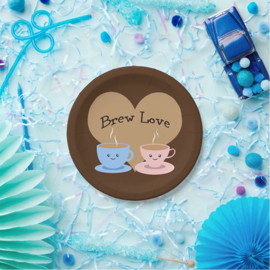 Brouwe liefde! Coffee Mugs Papieren Bordje (Feest)