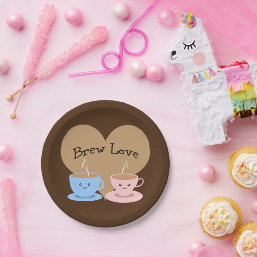 Brouwe liefde! Coffee Mugs Papieren Bordje (Feest)