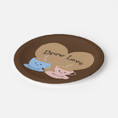 Brouwe liefde! Coffee Mugs Papieren Bordje (Gekanteld)