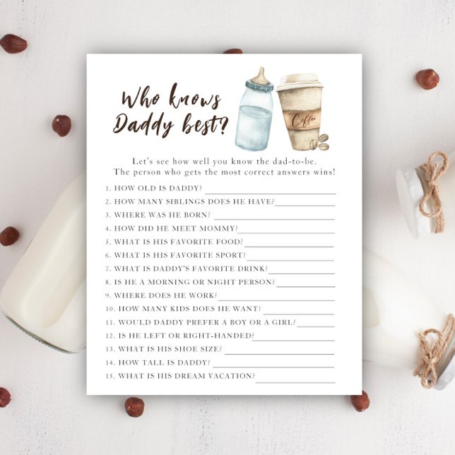 Brouwen baby shower - Game Wie kent papa het beste (Creator heeft geüpload)