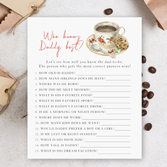 Brouwen baby shower - Game Wie kent papa het beste (Creator heeft geüpload)