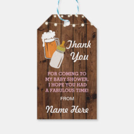 Brouwen Baby shower Labels Bottle Beer Dank u Cadeaulabel