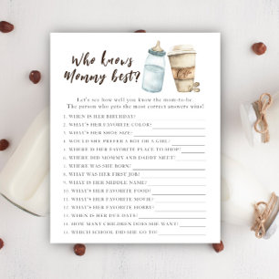 Brouwen baby shower - Wie kent mama het beste