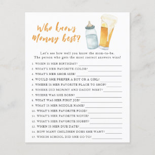 Brouwen baby shower - Wie kent mama het beste