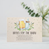 Brouwen Breng een boek Biertjes en flessen Rustiek Informatiekaartje (Staand voorkant)