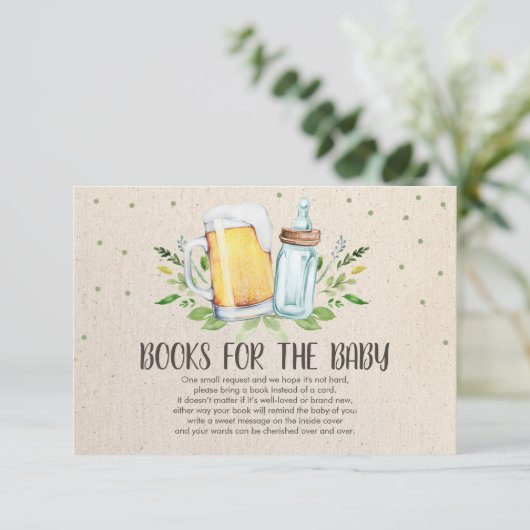Brouwen Breng een boek Biertjes en flessen Rustiek Informatiekaartje (Staand voorkant)