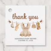 Brouwen Coffee Baby shower Square Bedankjes Labels (Voorkant)