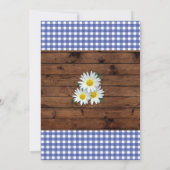 Brouwen en BABYQ Baby shower Blauw Hout Daisy Uitn Kaart (Achterkant)