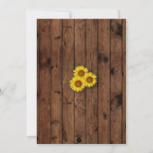 Brouwen en BABYQ Baby shower Hout Zonnebloem Uitno Kaart (Achterkant)