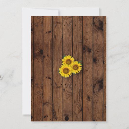 Brouwen en BABYQ Baby shower Hout Zonnebloem Uitno Kaart (Achterkant)