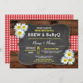 Brouwen en BABYQ Baby shower Red Check Kaart (Voorkant / Achterkant)