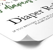 Brouwen en luiers Baby shower luierverloting Poster (Hoek)