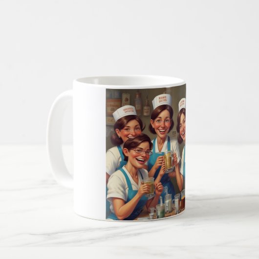 Brouwen Hoop & Gieten Zorg: Verpleegkundige & Dokt Koffiemok (Voorkant links)