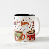 Brouwen & jingle deuntjes tweekleurige koffiemok (Voorkant rechts)