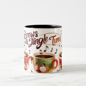 Brouwen & jingle deuntjes tweekleurige koffiemok (Center)