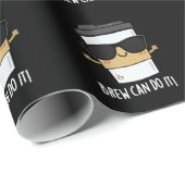 Brouwen kan doen het positieve koffie pun donker B Cadeaupapier (Rol Hoek)