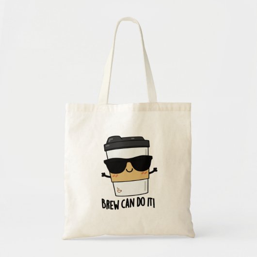 Brouwen kan het positieve koffiewoordje doen tote bag (Voorkant)