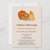 Brouwen kaneel Gezellige Herfst Pompoen Baby showe Kaart (Voorkant)