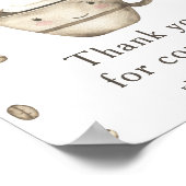 Brouwen koffie baby shower Bedankt voor uw komst Poster (Hoek)