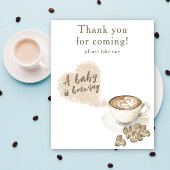 Brouwen koffie baby shower Bedankt voor uw komst Poster