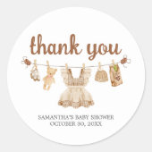Brouwen koffie Baby shower Ronde Sticker (Voorkant)