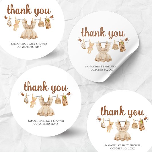 Brouwen koffie Baby shower Ronde Sticker