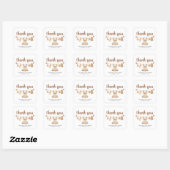 Brouwen koffie Baby shower Vierkante Sticker (Vel)