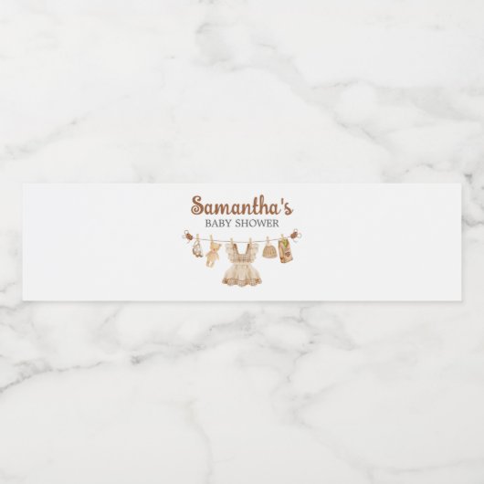 Brouwen koffie Baby shower Waterfles Etiket (Enkel label)