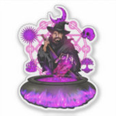 Brouwen met Magic Brew Wizard Logo Sticker (Voorkant)