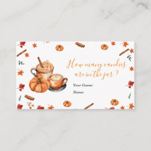 Brouwen Pumpkin Spice Baby shower Hoeveel Snoepjes Informatiekaartje