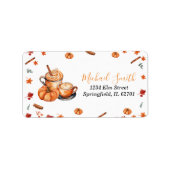 Brouwen Pumpkin Spice Coffee Baby shower Adres Etiket (Voorkant)