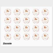 Brouwen Pumpkin Spice Coffee Baby shower Bedankt Ronde Sticker (Vel)