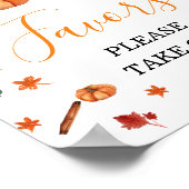 Brouwen Pumpkin Spice Coffee Baby shower Favoriete Poster (Hoek)