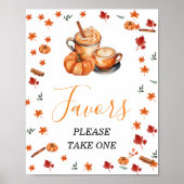 Brouwen Pumpkin Spice Coffee Baby shower Favoriete Poster (Voorkant)