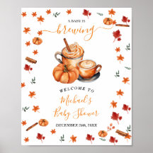 Brouwen Pumpkin Spice Coffee Baby shower Welkom