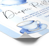 Brouwen Tea Party baby shower Luierverloting Poster (Hoek)