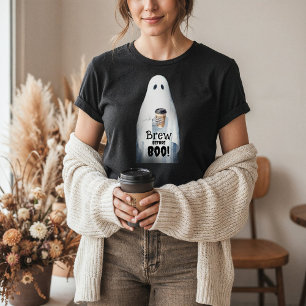 Brouwen voor Boo Spooky Ghost Coffee Cup Halloween Tri-Blend Shirt