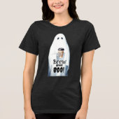 Brouwen voor Boo Spooky Ghost Coffee Cup Halloween Tri-Blend Shirt (Voorkant)