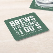 Brouwen voor het groene vrijgezellenfeest kartonnen onderzetters (Schuin)