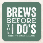 Brouwen voor het groene vrijgezellenfeest kartonnen onderzetters (Voorkant)